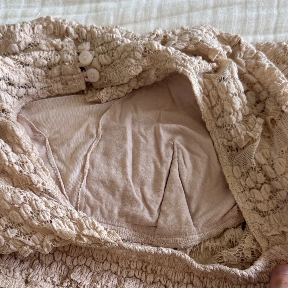 BNWT Free people long sleeve lace bodysuit S